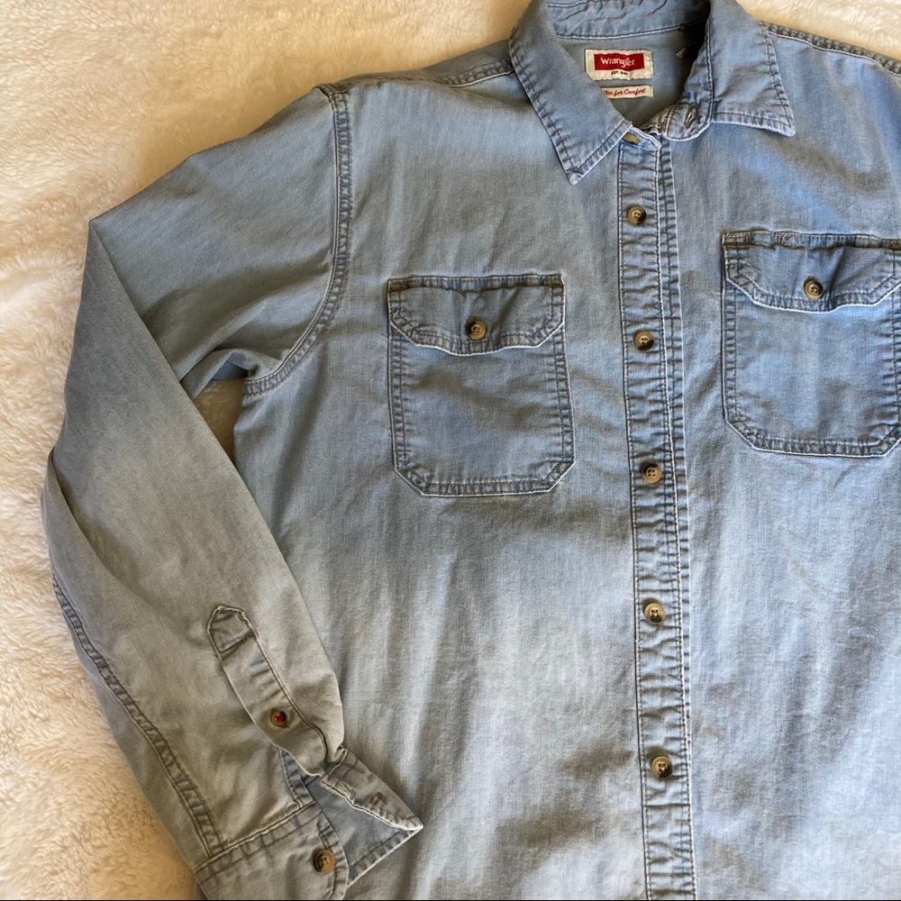 ⚡️SOLD⚡️ Hand Dyed Denim Button Down - Picture 8 of 15